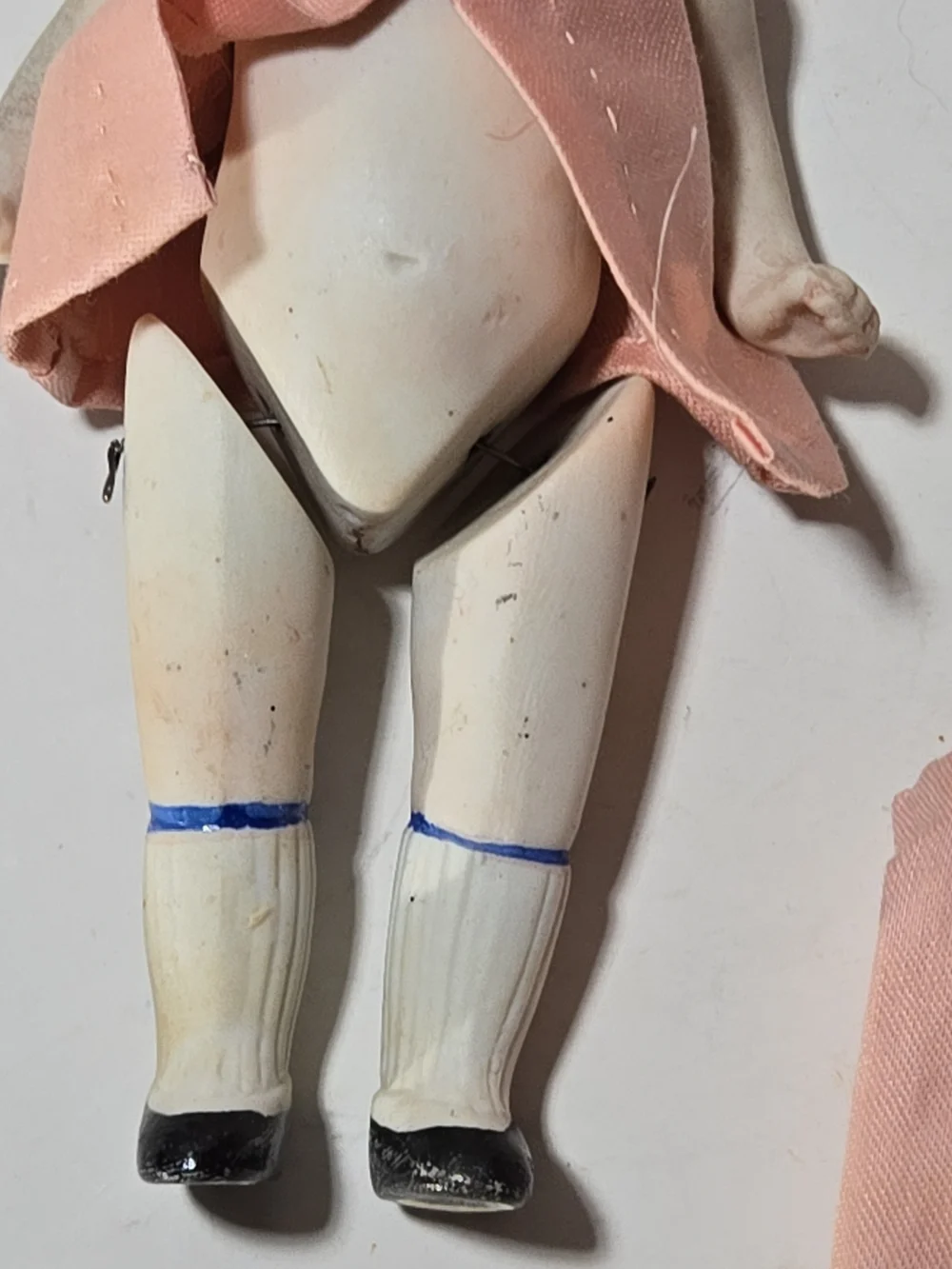 Vintage Porcelain Doll with Pink Outfit - Kids Toy Japanese